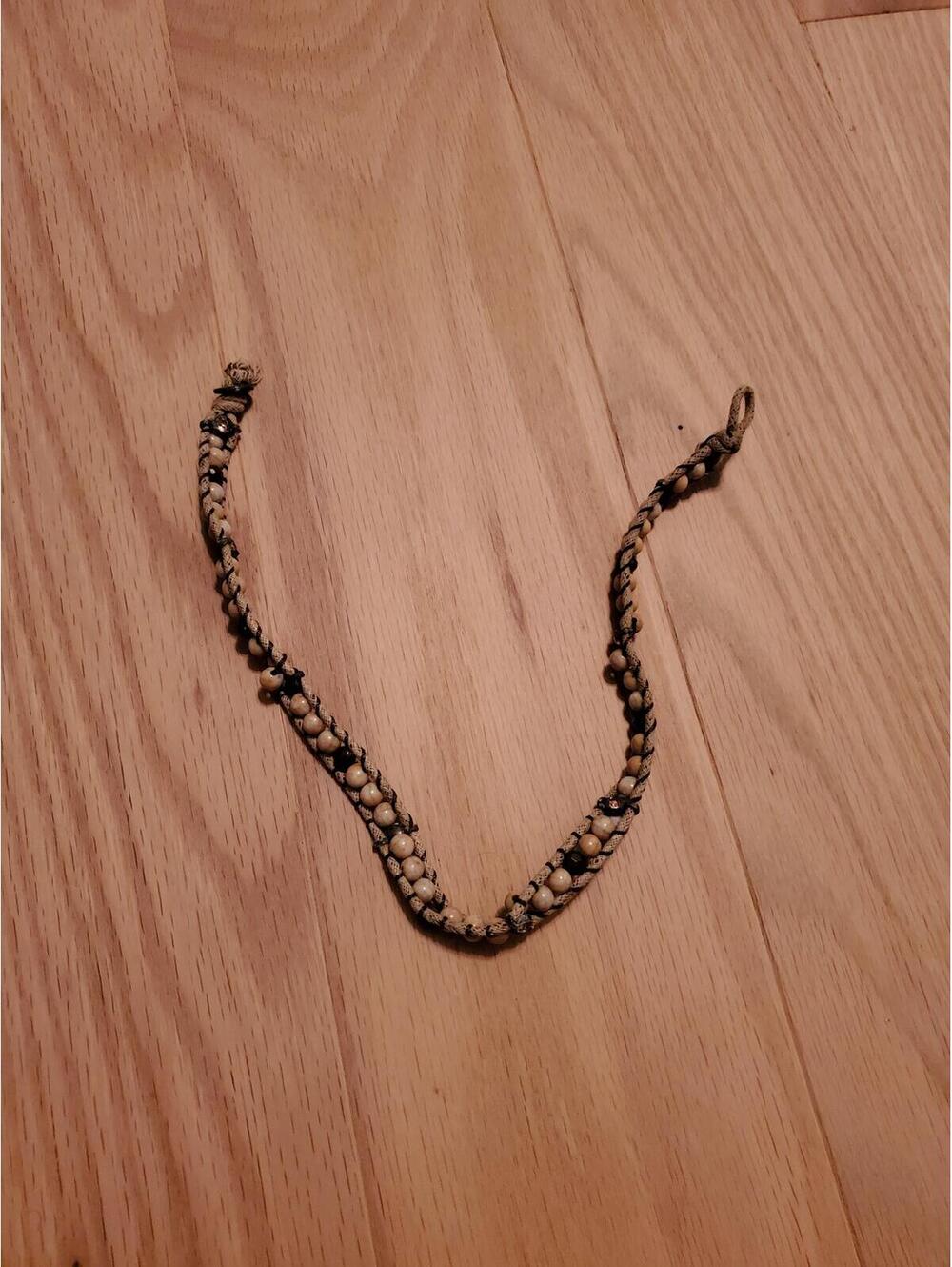 Braided Beaded Necklace with Loop Closure